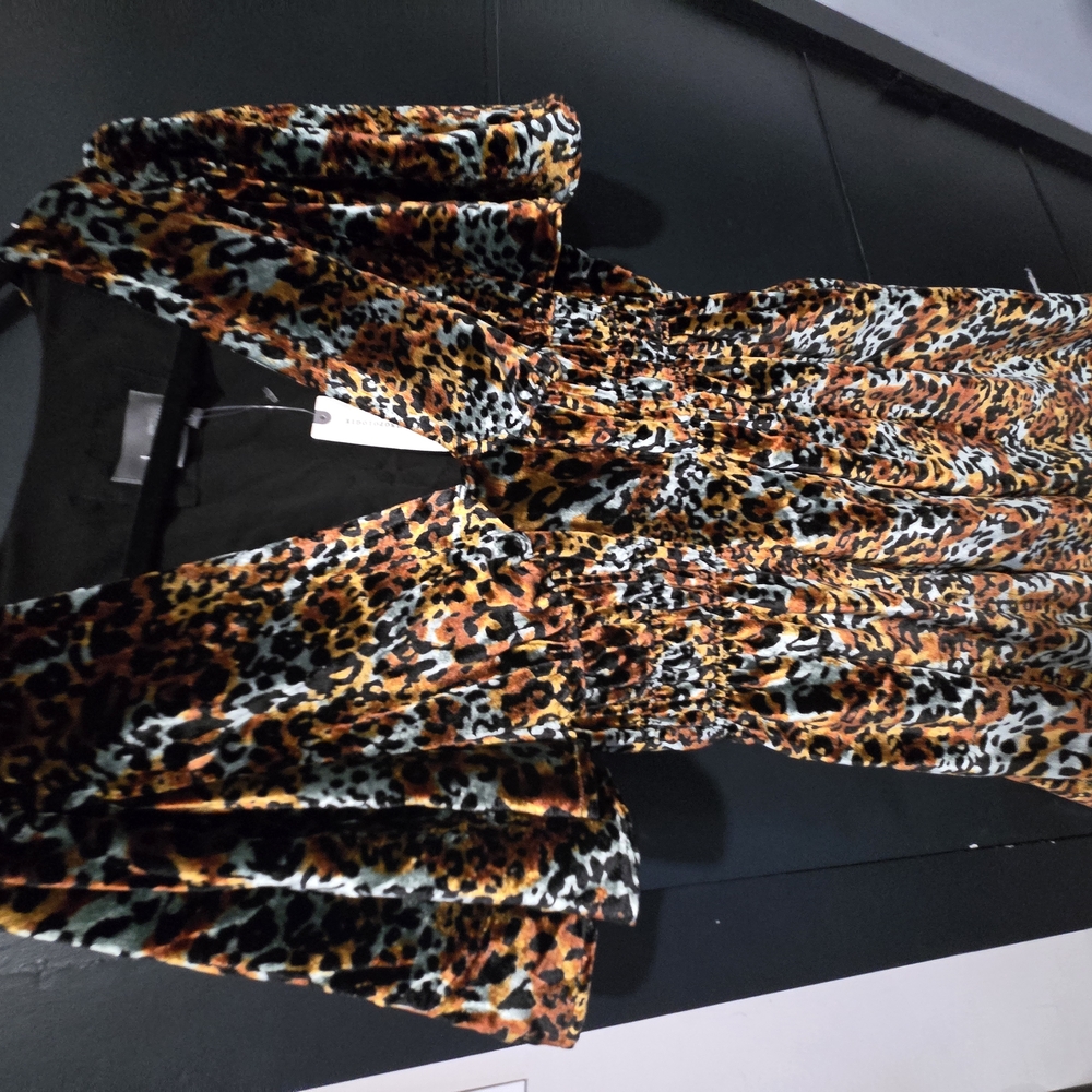 Anthropologie Leopard Print Mini Dress - Picture 3 of 8